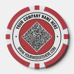 Vorlage für QR-Code und Poker-Chips Pokerchips