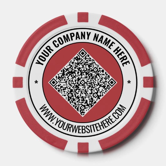 Vorlage für QR-Code und Poker-Chips Pokerchips (Vorderseite)