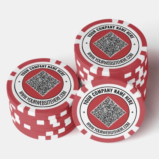 Vorlage für QR-Code und Poker-Chips Pokerchips (Stapel)