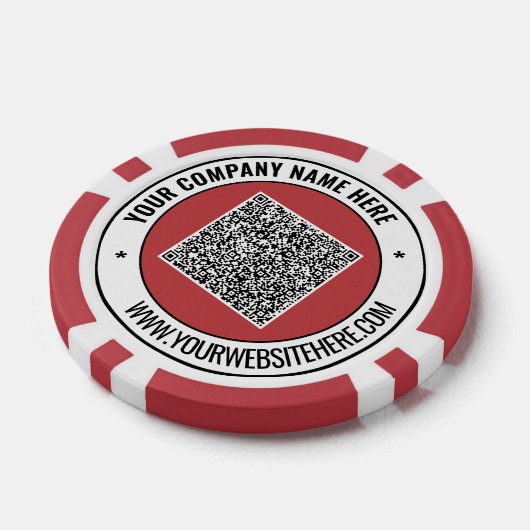 Vorlage für QR-Code und Poker-Chips Pokerchips (Einzeln)