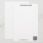 Vorlage für QR-Code und Text-Business-Stationierun Briefpapier (Vorne/Hinten)