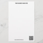 Vorlage für QR-Code und Text-Business-Stationierun Briefpapier (Vorderseite)