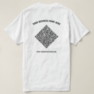 Vorlage für QR-Code und Text-Business-T - Shirt