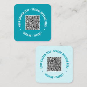 Vorlage für QR-Code-Visitenkarten Wählen Sie Farbe Quadratische Visitenkarte