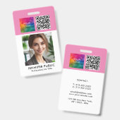 Vorlage für QR-Logos von benutzerdefinierten Mitar Ausweis (Vorder- & Rückseite)