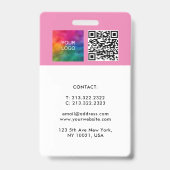 Vorlage für QR-Logos von benutzerdefinierten Mitar Ausweis (Rückseite)