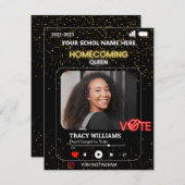 Vorlage für Queen-Flyer mit schwarzen Gold-Stimmen (Vorne/Hinten)