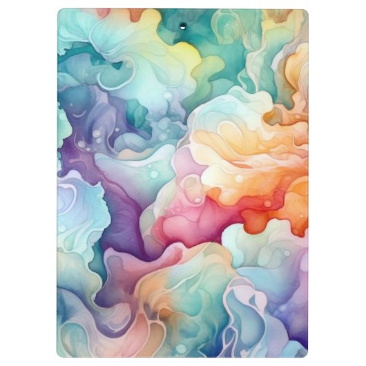 Vorlage für Rainbow Watercolor Splash Klemmbrett (Rückseite)