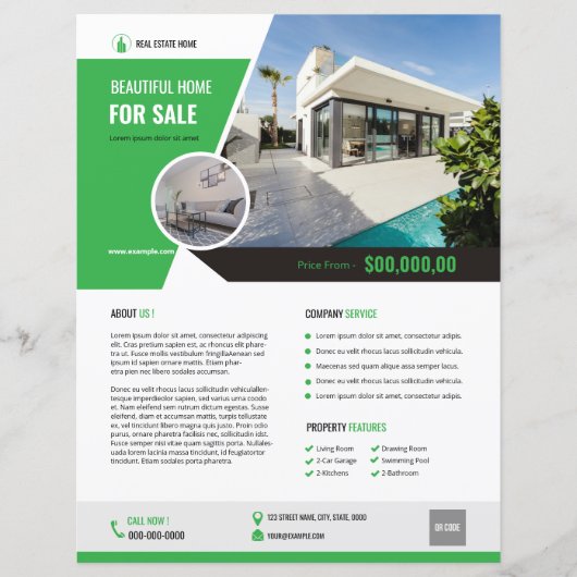 Vorlage für Real Anwesen Flyer (Vorderseite)