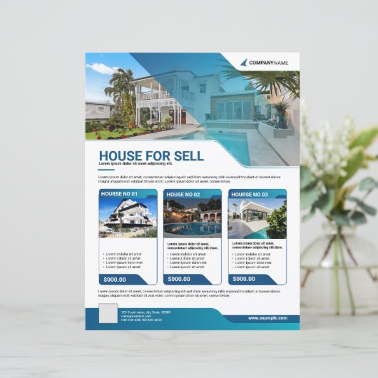 Vorlage für Real Anwesen Flyer (Stehend Vorderseite)