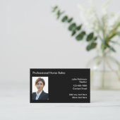 Vorlage für Realtor-Visitenkarten für weibliche Fo Visitenkarte (Stehend Vorderseite)