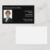 Vorlage für Realtor-Visitenkarten für weibliche Fo Visitenkarte (Vorne/Hinten)