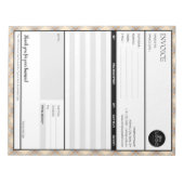 Vorlage für Rechnungen für kleine Unternehmen an G Notizblock (Vorderseite)