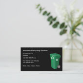 Vorlage für Recycelnd Services Business Card Visitenkarte (Stehend Vorderseite)