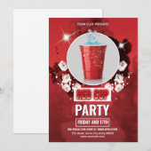 Vorlage für Red Cup Party Flyer | Editable Einladu (Vorne/Hinten)