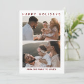 Vorlage für Red Family Holiday Card (Stehend Vorderseite)