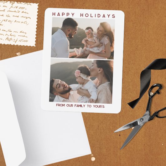 Vorlage für Red Family Holiday Card