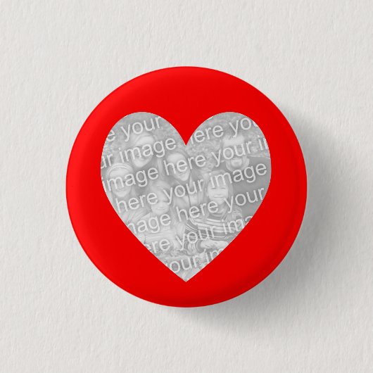 Vorlage für Red Heart Foto Button (Vorderseite)