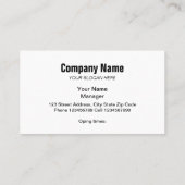 Vorlage für Restaurantkarten | gelb kariert Visitenkarte (Rückseite)