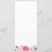 Vorlage für romantische Chic Floral Wedding (Rückseite)