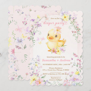 Vorlage für rosa RUBBER DUCK Diaper-Party