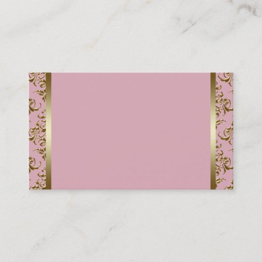 Vorlage für rosa und goldene Damaskus-Visitenkarte Visitenkarte (Vorderseite)