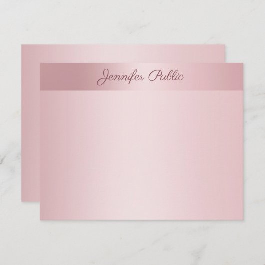 Vorlage für Rose-Gold-Handschrift für Skriptnamen (Vorne/Hinten)