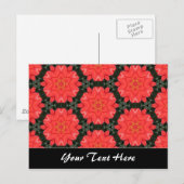 Vorlage für rote Blume Postkarte (Vorne/Hinten)