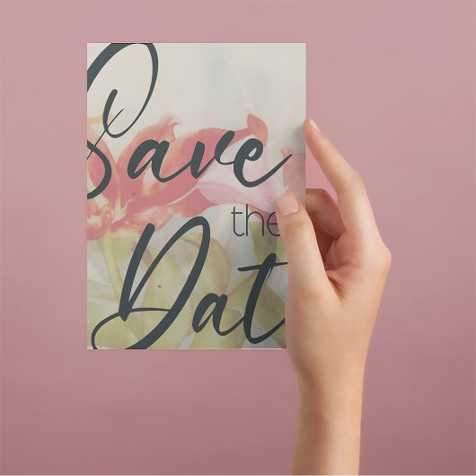 Vorlage für rote Blume Save the Date