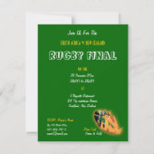 Vorlage für Rugby-Einladungen in Südafrika (Rückseite)