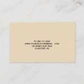 Vorlage für rustikale Ferien Vermietung von indivi Visitenkarte (Rückseite)