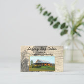 Vorlage für rustikale Ferien Vermietung von indivi Visitenkarte (Stehend Vorderseite)