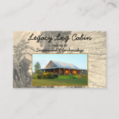 Vorlage für rustikale Ferien Vermietung von indivi Visitenkarte (Vorderseite)