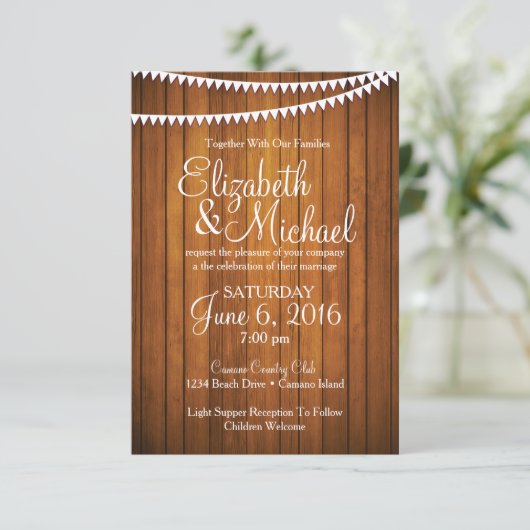 Vorlage für rustikale Hochzeiten (Stehend Vorderseite)