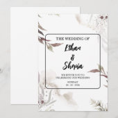 Vorlage für rustikale Hochzeiten - individuell ein (Vorne/Hinten)