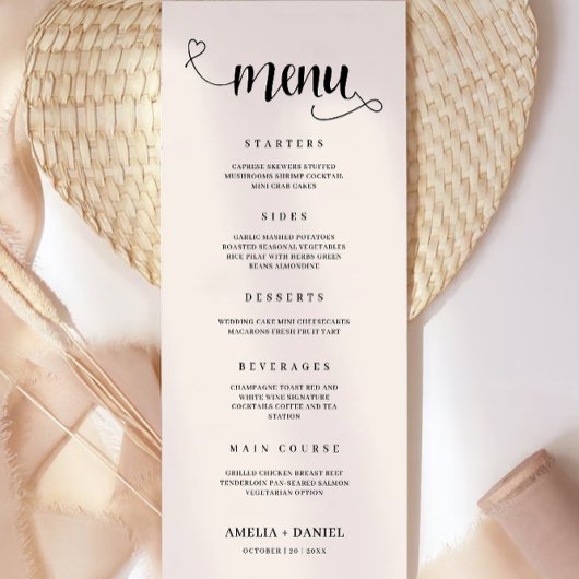Vorlage für Sage Boho Wedding Menu Cards