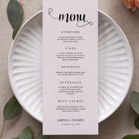 Vorlage für Sage Boho Wedding Menu Cards