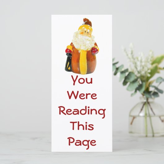 Vorlage für Santa Lesezeichen (Stehend Vorderseite)