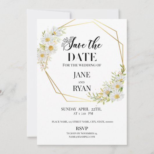 Vorlage für Save the Date (Vorderseite)