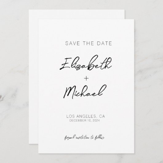 Vorlage für Save the Date (Vorne/Hinten)