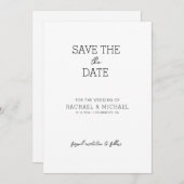 Vorlage für Save the Date (Vorne/Hinten)