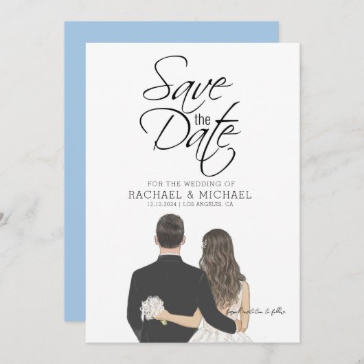 Vorlage für Save the Date (Vorne/Hinten)