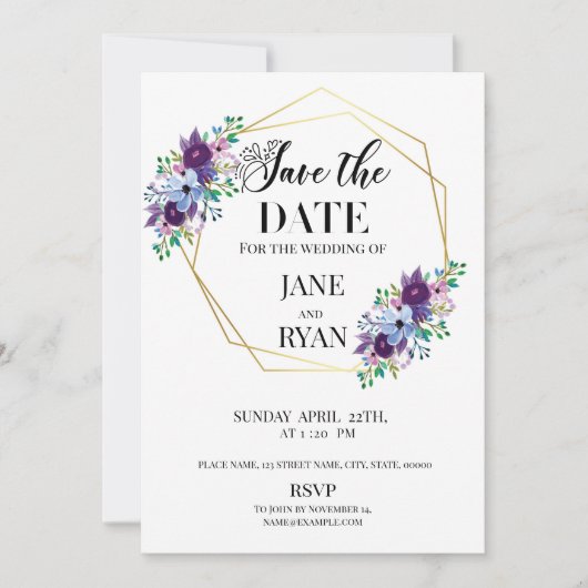 Vorlage für Save the Date (Vorderseite)