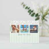 Vorlage für Save the Date drei Fotos (Stehend Vorderseite)
