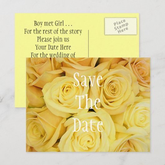 Vorlage für Save the Date nach der Karte (Vorne/Hinten)