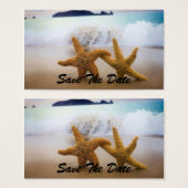 Vorlage für Save the Date STARFISH-Visitenkarten (Vorne & Hinten)