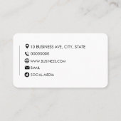 Vorlage für schlichtes, generisches Design Visitenkarte (Rückseite)