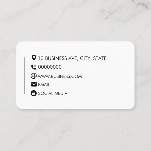 Vorlage für schlichtes, generisches Design Visitenkarte (Rückseite)