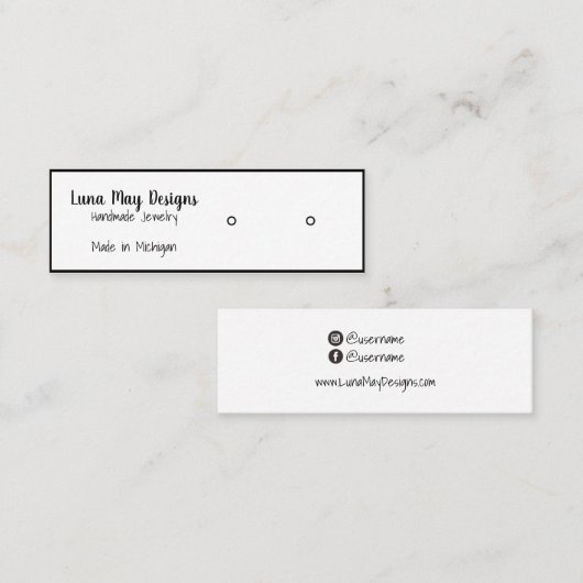 Vorlage für Schmuck-Visitenkarten Mini Visitenkarte (Vorne/Hinten)