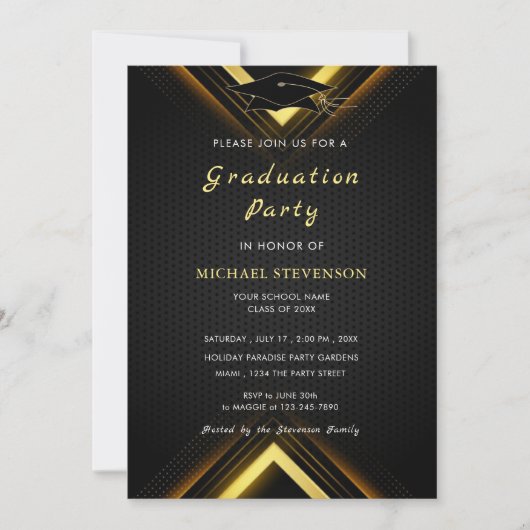 Vorlage für Schwarz-Gold-Abschluss (Vorderseite)